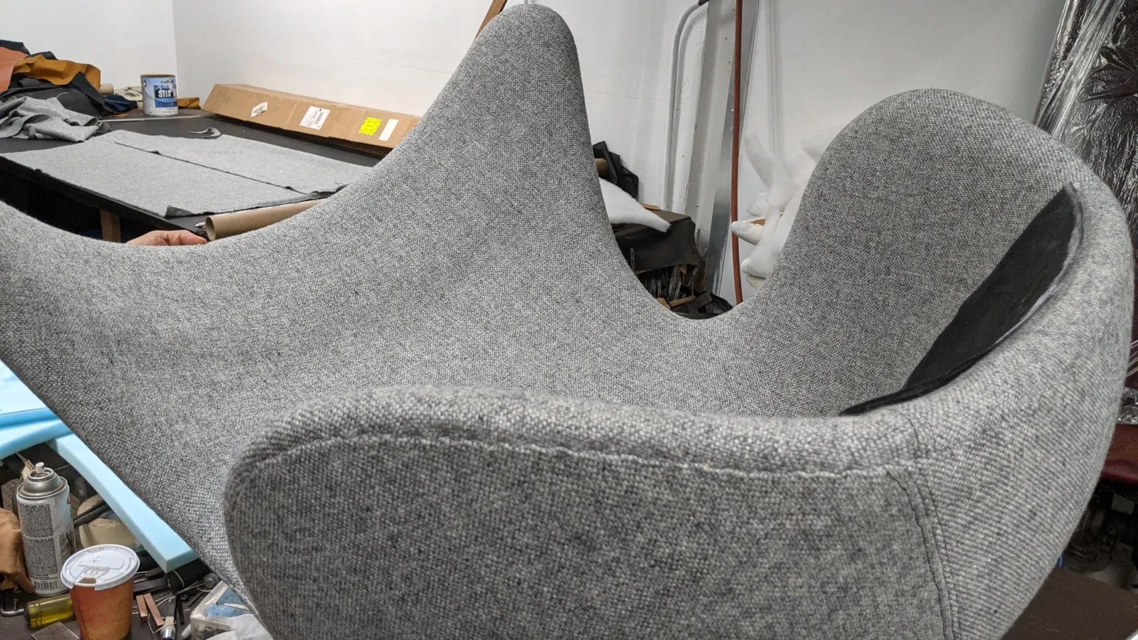 Eero Aarnio Egg Chair after reupholstery by Olek Inc.