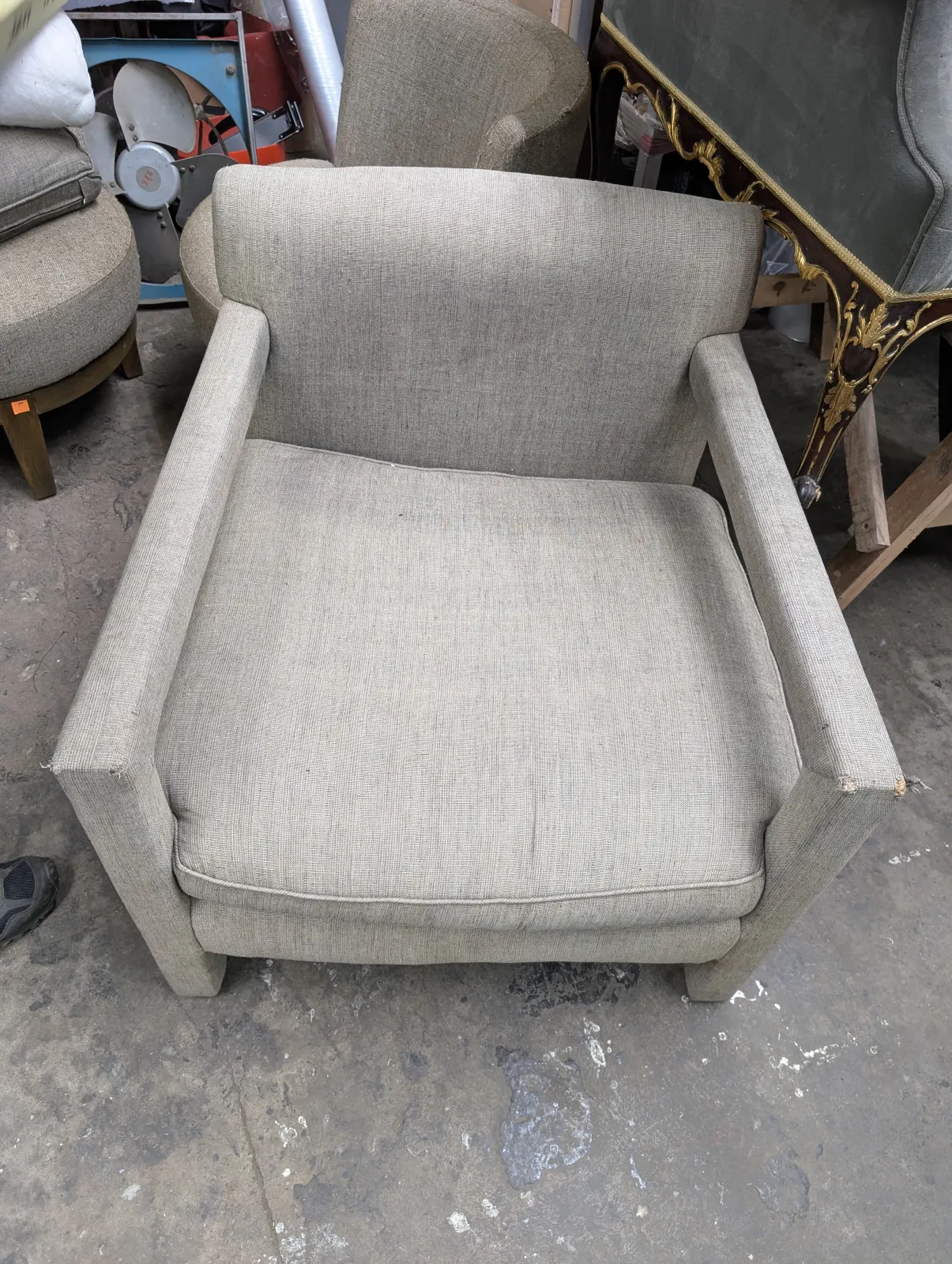 Jacques Adnet mid-century modern furniture after restoration by Olek Inc.